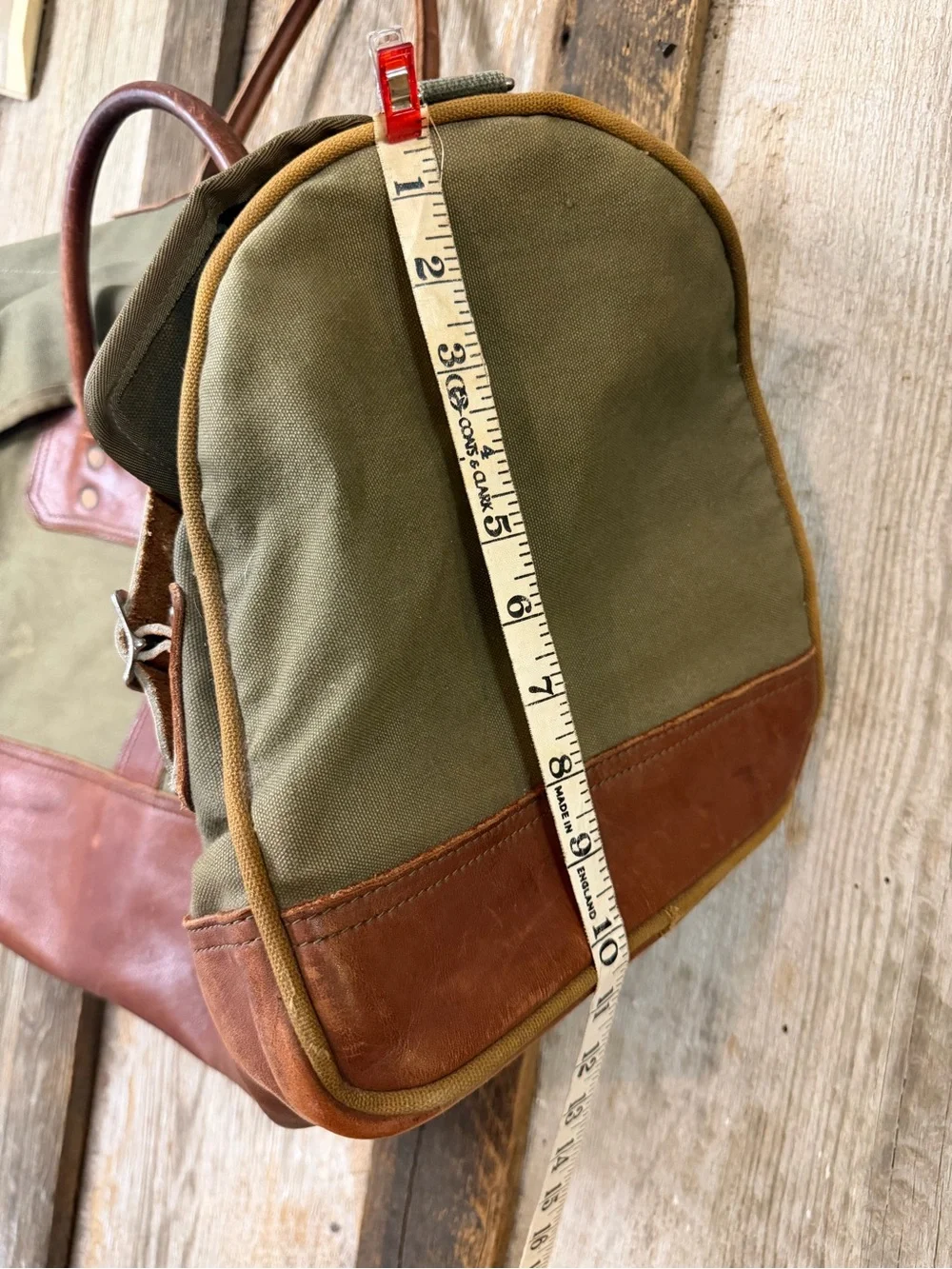 VTG GOKEY’S Large Battenkill Leather and Canvas Weekend Duffel Travel Bag